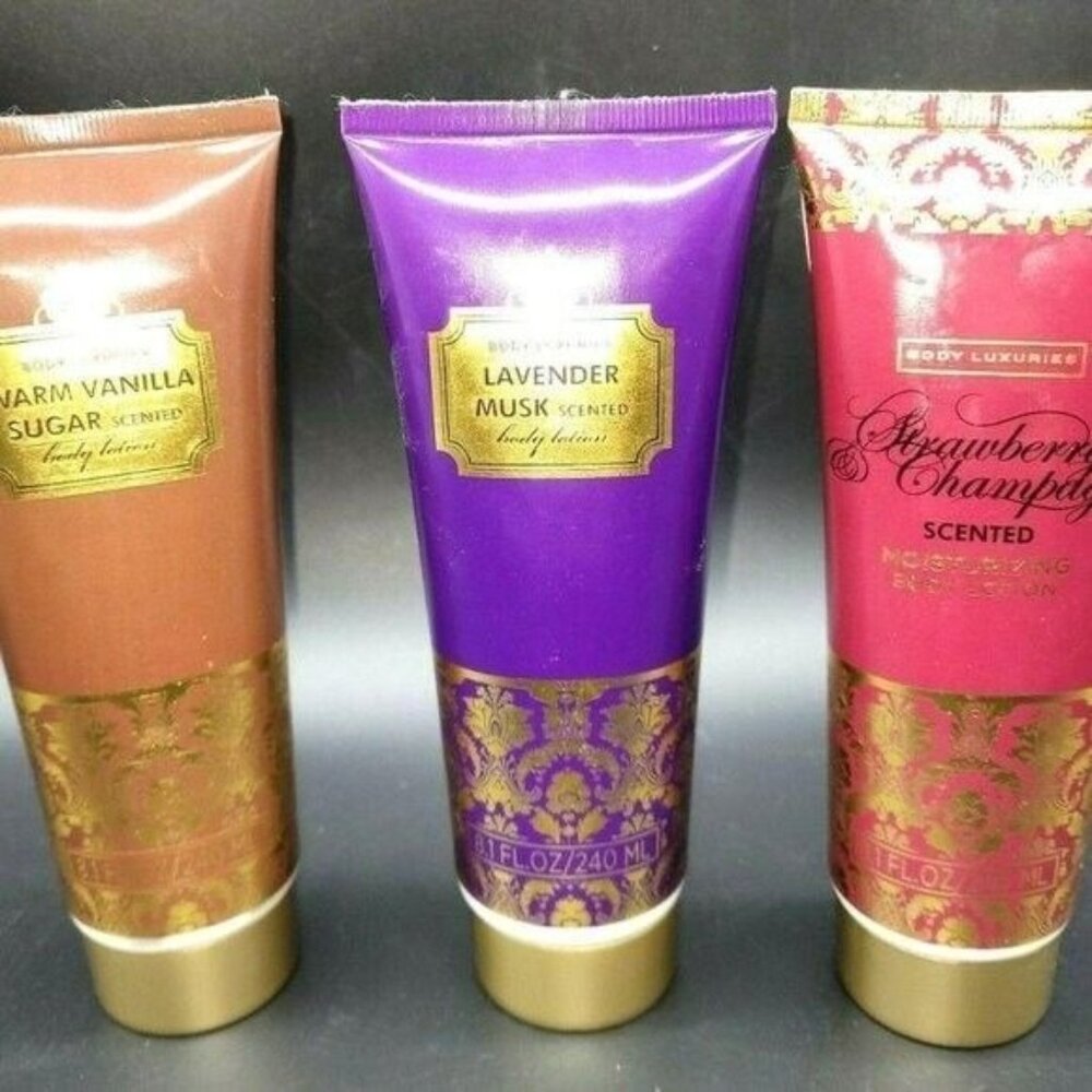 Lot of 3 BODY LUXURIES Scented Body Lotion 8.1 oz ea (24.3 oz total)